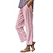 Plus Size Linen Pants for Women, Casual Boho Floral Print Cotton Linen Pants Fashion Wide Leg Stripe Lounge Pant M