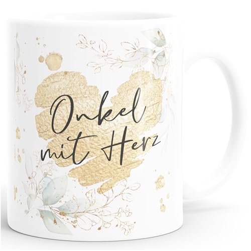 SpecialMe® Kaffee-Tasse [Wunschtext] mit Herz - soziale Berufe, Familie, Freunde kleines Dankeschön Geschenk Danke sagen Weiss Keramik-Tasse – Ansicht 1