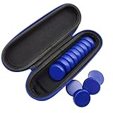 BrownCastle Crokinole Tournament Size Boards or Discs with Carry Case (Blue)