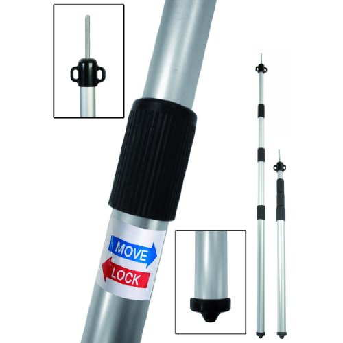 Mât de tente télescopique Bo-Camp réglable de 83 à 230 cm pour bâche