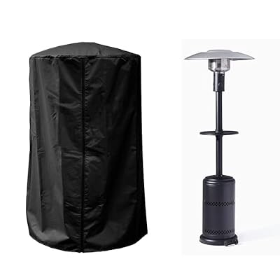 Patio Standing Heater Cover Outdoor / Indoor Waterproof Heater Covers with Zipper, 24" x 38" Heavy Duty Dustproof Propane Heater Cover with Storage Bag All Weather Protection (Black)