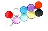 Yueton® 10 Empty Clear Boday Multi Color Top Lid Plastic Sample Containers 10 Gram Size Cosmetic Containers Pot Jars Eyshadow Container Lot