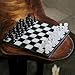 NOVICA White Onyx and Black Marble Hand Carved Stone Chess Set 'Classic'
