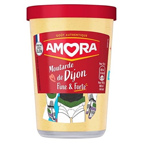 Amor Dijon - Mostaza fina y fuerte, 185 g, 3 unidades