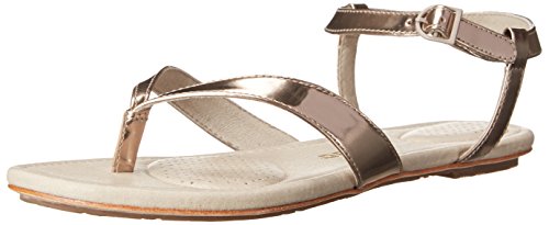 TSUBO Women's Bellah Toe Ring Sandal, Light Gold, 6 M US
