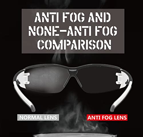 HTS HUNTERSKY Super Flexible Lightweight Anti Fog Wrap-Around U6 Clear Shooting Safety Glasses with ANSI Z87.1 Scratch Resist