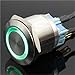 25mm 6V 12V 24V 220V Blue Ring Led Light Momentary/Locking Push Button Switch DPST Metal Industrial Boat Car DIY Switch 1Pcs(Switch Socket,Locking,220V)