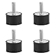 Gummi Stoßdämpfer, 4 Stück M6 Gummipuffer Anti Vibration Isolation Mounts Stoßdämpfer Silentblock Antischock Vibrationsdämpfer für Automobilindustrie Schwere Maschinen Fitnessgeräte (VE25*20 M6*18)