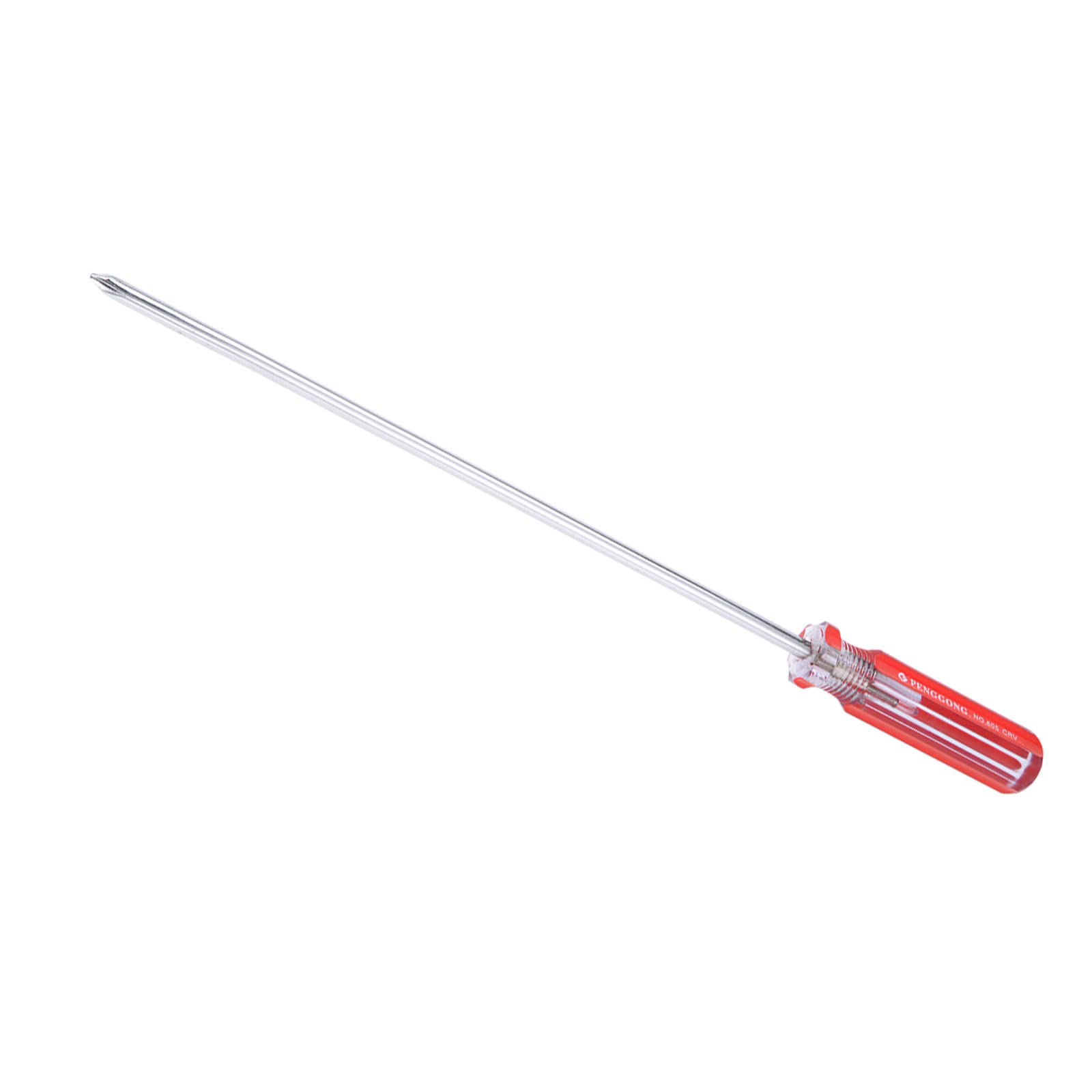CoCud Phillips Screwdriver, #1 Cross Head 8" CR-V Steel Round Shaft, Magnetic Tip Crystal Handle