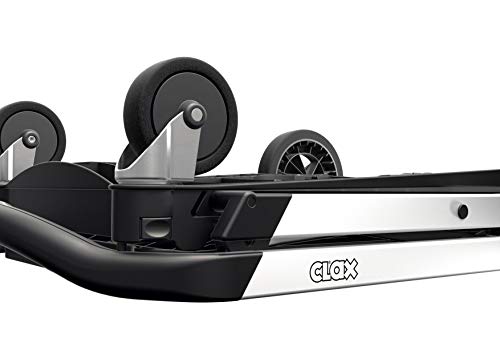 CLAX® The Original | Made in Germany | Multi use Functional Collapsible carts | Mobile Folding Trolley | Shopping cart with Storage Crate (Black)