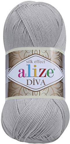 Image of 4 Balls Hand Knitting Yarn 100% Microfiber Acrylic Yarn Alize Diva Silk Effect Thread Crochet Art Lace Craft Lot of 4 skeins 400gr 1532yds (355)