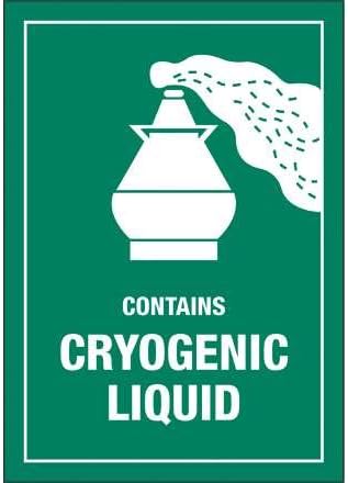 3 x 4 1/4" - "Contains Cryogenic Liquid" Labels