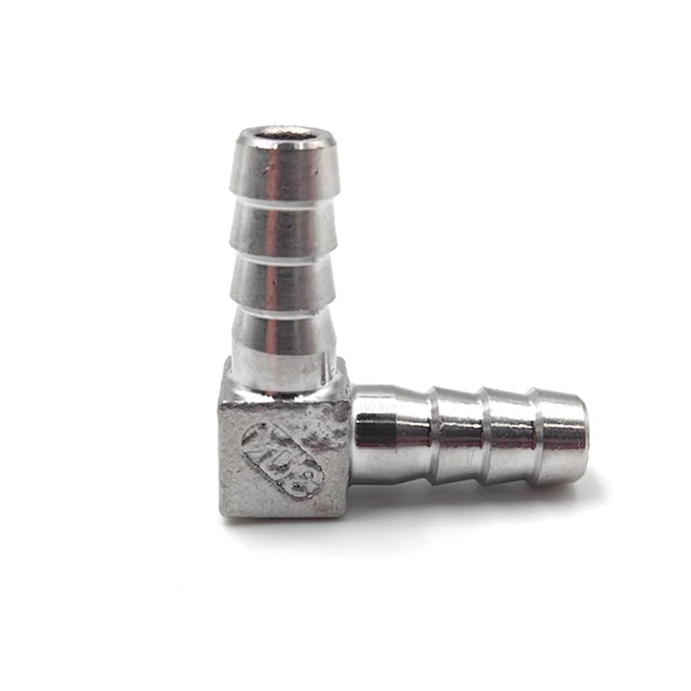 AARTERZZA 1pc L Type 8MM SS304 Hose Hose Hook Splitter Homebrew Pipe Fittings