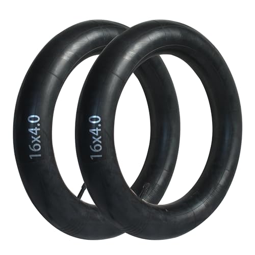 1/2 PCS 16x4.0 Bike Inner Tube | Schrader Valve | for 16 Inches Fat Tire Snow & Sand Bikes | Heavy-Duty Rubber (2 PCS Inner Tubes 16x4.0 Inches)