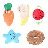 POPETPOP Juguete Chirriador de Peluche para Masticar de Perro Cachorro Gato Mascota 5PCS