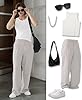 Susclude Wide Leg Baggy Mens Dress Pants Pleated O... #2