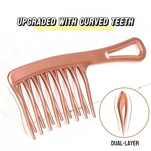 Peine de Dientes Anchos para Cabello Rizado Detangling miniatura 7