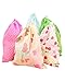PRALB 15 Drawstring Portable Storage Shoe,Outdoor Travel Bag,Nylon Shoe Bags,5colors