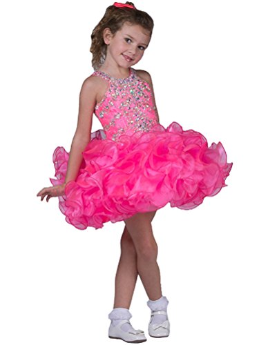 GreenBloom Bady Girls'Short Ball Gown Beads Flower Girls Dresses Cupcake Pageant Dresses 5Pink GreenBloom Bady Girls'Short Ball Gown Beads Flower Girls Dresses Cupcake Pageant Dresses 5Pink