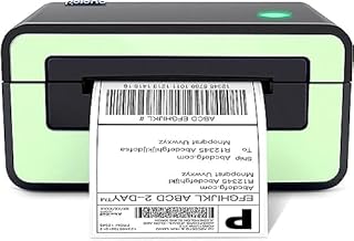 POLONO Shipping Label Printer for Shipping Packages, 4x6 Label Printer, Thermal Label Maker, Compatible with Shopify, Ebay, USPS, FedEx, Amazon & Etsy, Support Multiple Systems(Green)