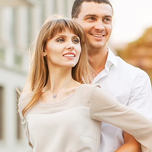 Blinggem Mother's Day Gifts For Mom From Daughter Heart Necklaces For Women Birthstone Necklaces Jewelry For Women 925 Sterling Silver Necklace Womens Jewelry Love Diamond Pendant Necklace I Love You Always And Forever Fine Jewelry Birthday Anniversary Valentine's Day Mother's Day Christmas Gifts For Women Her Wife Mom Girlfriend Daughter Grandma Friend Sister (04-April-Diamond Rose Gold) #TOP3