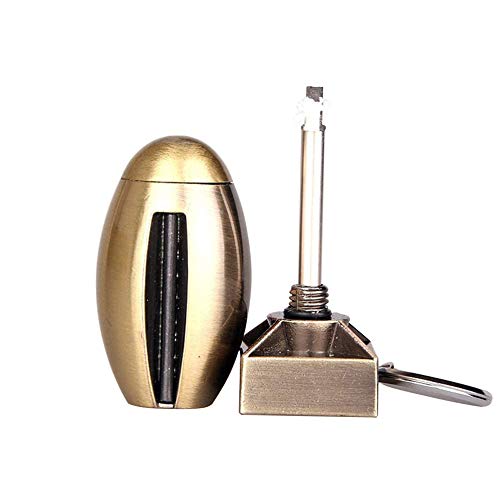 AMAZOM Allumette Allume-Feu, Silex Permanent Match Kérosène Rechargeable Porte-Clés Briquet Étanche Allume-Feu Extérieur Équipement De Survie d'urgence Cover