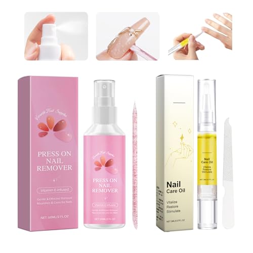 Removedor de Uñas, Removedor Esmalte Semipermanente Quita Esmalte Semipermanentes Para Uñas Con Aceite Cuticulas Pluma, Elimina Esmalte de Uñas de Gel Rápido y Fácil