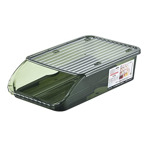 Baoblaze Caja de Huevos rodante automática, de Deslizamiento de Ahorro de Espacio, Almacenamiento de Cubierta Desmontable para Cocina, Verde