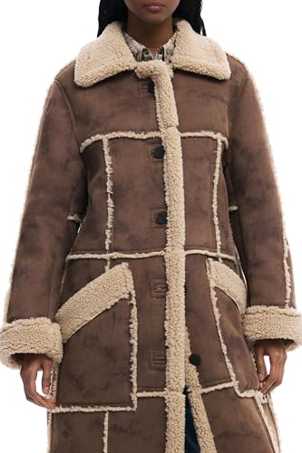 Desigual ABRIGO_BROWN, 6000 MARRON, S