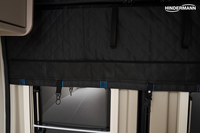 HINDERMANN Organizer Heck Unit + für FIAT Ducato Typ 290 ab 2014, Aufbewahrungssystem für Hecktüren, Schwarz, mit Magnetfixierung, 0,75 kg