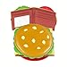 Nawwgy Lovely Wallet with Card Holder Hamburger Shaped Change Purse PU Leather Wallet Fashion Coin Purse for Woman Man Hamburger shape cute wallet for men and women