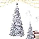 Décoration de vacances polyvalente : le sapin de Noël pliable est conçu pour une utilisation multi-scènes, fonctionnant sans effort comme décoration de sol ou de table. Sa hauteur réglable et sa forme portable permettent des transitions fluides entre les espaces, enrichissant les environnements festifs tels que les réunions de famille, les célébrations sur le lieu de travail ou les présentations saisonnières intimes avec facilité