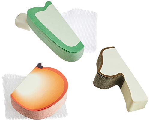 【Amazon.co.jp 限定】HANATORA フルーツメモ帳 立体 3D かわいい オシャレ 付箋 しおり ヘタ網ネット付き 3個セット II