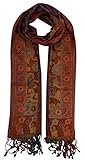 Material: 100% Viskose Lorenzo Cana Schal aus Naturfasern, jacquard gewebt, Viskose, Paisley Muster, Tuch Ocker Bunt - 7859011