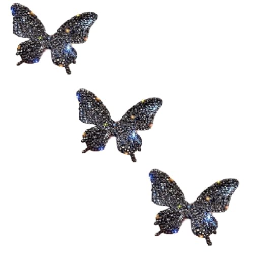 Pince à cheveux papillon diamant pour fixer la frange latérale et dégager le visage avec style