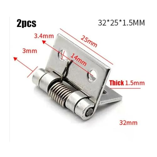 Charnière de porte à ressort 1 pouce en acier inoxydable à fermeture automatique x2 - 4