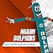 Sporticulture NFL Football Miami Dolphins Wacky Waving Inflatable Tube Guy with LED Lights & Built-in Blower Air Wacky Dancers NFL Inflatable Tube Man Crazy Sports Fan Outdoor Party Decoration