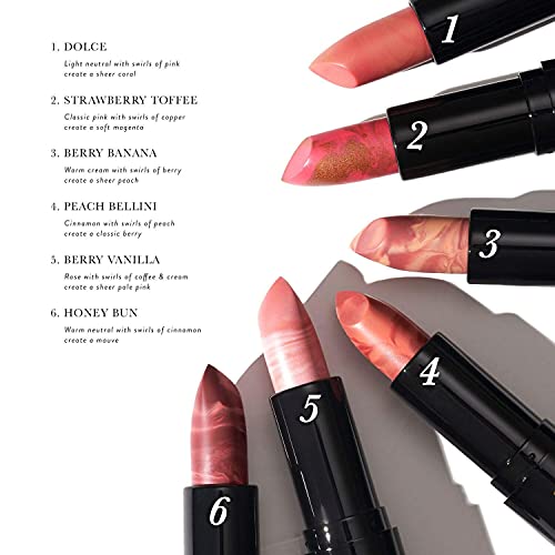 Laura Geller New York Italian Marble Sheer Lipstick - Honey Bun - Hydrating & Lightweight - Vitamin E & Caster Seed Oil - Cream Finish #TOP6