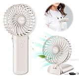 Psecici Handheld Fan, Mini Portable Personal Fan with lanyard, 4 Speeds Level 180° Foldable Design for Desk/Travel/Office/Outdoor