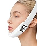 V-Face Electric Double Chin Device with 8 Modes & 15 Gear Adjustable Intensities - Intelligent V-Face Machine for Contouring Double Chin - White