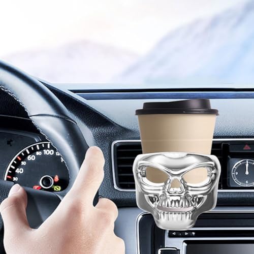 Portavasos para carro forma calavera multifuncional miniatura 5