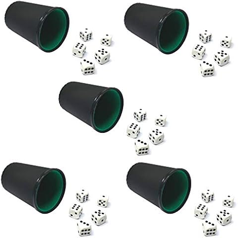HAC24 5X Würfelbecher Set Schwarz Cover