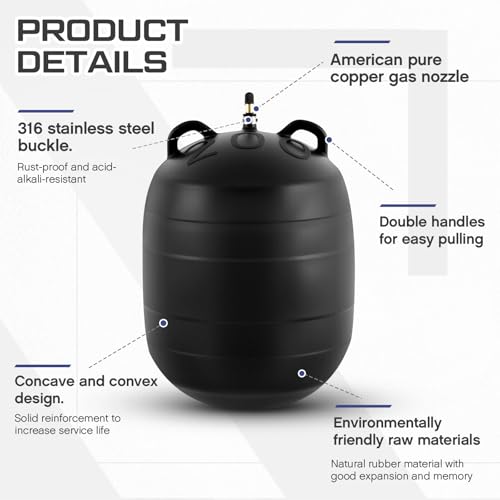 Image of Glooglitter 8 Inch Inflatable Pipe Plug Sewer Test Plug Rubber Plumbing Test Balloon Ball for Sewage Pipeline Inspection (with 39.37 Plastic Extension Hose)