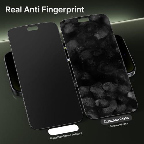 Image of FabeKee Matte Tempered Glass Screen Protector compatible with iPhone 17 Pro Max Anti-Glare Finish With Edge-to-Edge Protection Coverage and Easy Installation Kit