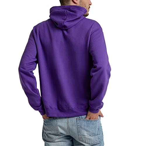 JIHUILAI Purple Mens Hoodies Pullover Fleece Hooded Sweatshirt for Men Soft Athletic Hoodie with Pockets L - Image 2