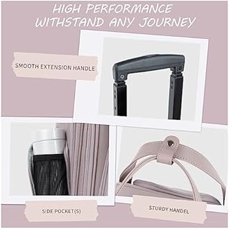 VANKEAN Carry On Underseat Multi-functional, 16-inch Underseater Lightweight Overnight Suitcase for Men Women