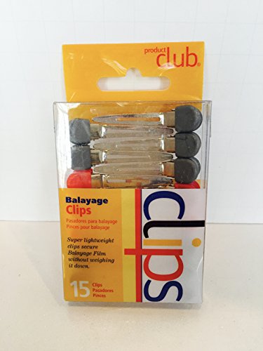 Product Club 15 Pack Balayage Clips - Red - Silver - Black (Super Lightweight)