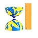 Juggle Dream Jester Medium Diabolo (Y/Blu) with Aluminium Diablo Sticks (incl String) & Firetoys Bag