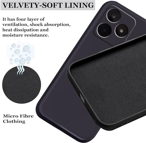 Image of A rtistque Back Cover Case for Realme Narzo N53 with Camera Protection | Shockproof TPU | Stylish Protective Design | Slim Fit | Ultra Matte | Realme Narzo N53 Back Cover - Black
