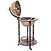 Mini Bar portabottiglie Carrello con Ruote mappamondo HWC-D83 Marrone